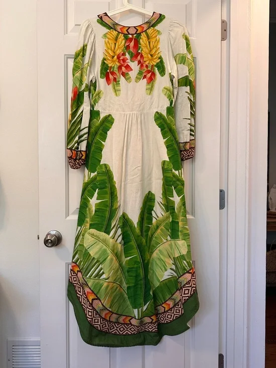 FARM Rio Maxi Dress, Banana Leaf Print - Picture 2 of 4